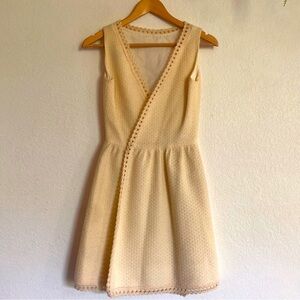Vintage Lanz Original Ivory Cream Wool Sleeveless Dress SZ SMALL